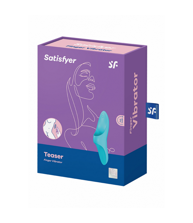 Satisfyer Satisfyer Teaser – Wasserdichter Finger-Vibrator in Hellblau mit 12 Stufen