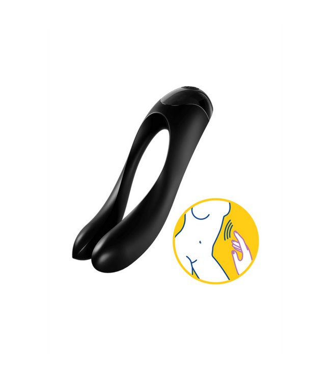 Satisfyer Satisfyer Compacte Zwarte Vingervibrator Voor Beginners - Krachtig Genot