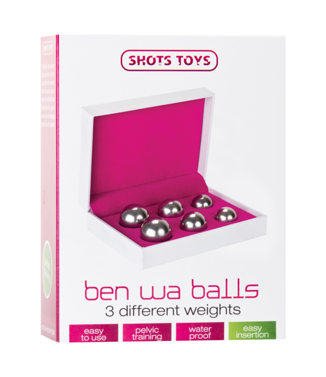 Shots Toys Ben Wa Balls Set Van Roestvrij Staal Met Drie Gewichtsniveaus Voor Bekkenbodemtraining