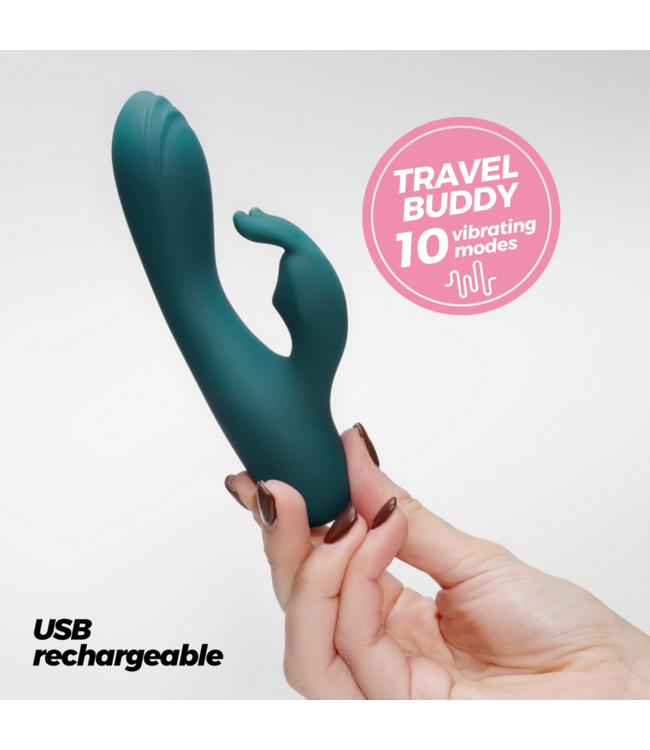 Crushious Crushious Smaragd Siliconen Mini Konijn Vibrator Met 10 Trilstanden