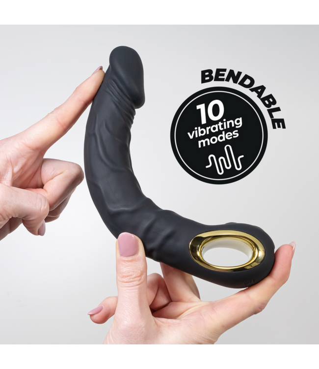 Crushious Magnus Bend Schwarzer flexibler Vibrator mit 10 Einstellungen
