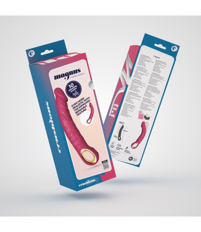 Crushious Crushious Flexi Vibe Roze | Realistische USB Oplaadbare Vibrator 10 Modi