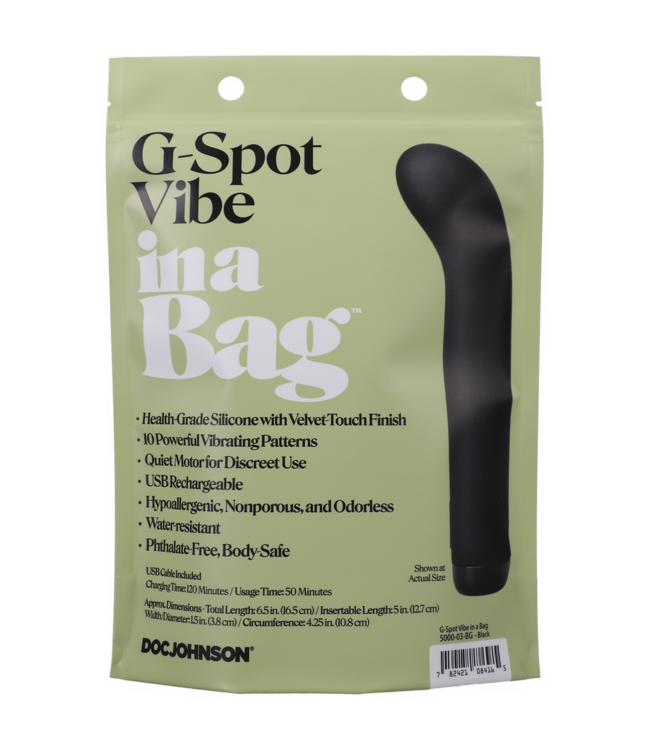 Doc Johnson Leiser G-Punkt-Vibrator aus Silikon - 10 Funktionen, USB-aufladbar