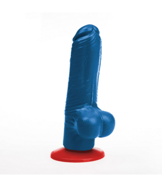 Fuck & Fist Realistischer Dildo Tyr M - Blau mit Saugnapf und 13 cm Länge