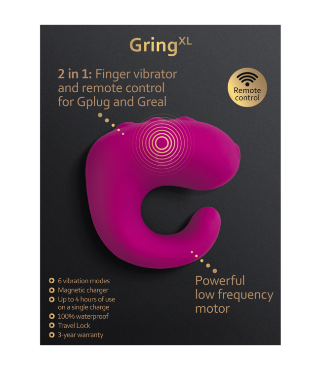G-Vibe Gvibe Vibratie Ring XL 5 cm - Multifunctioneel Met Afstandsbediening