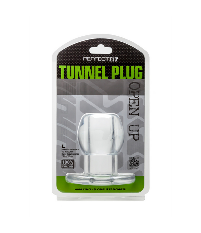 PerfectFitBrand Transparenter Tunnel Buttplug L 9,4 cm – Sicher & Vielseitig