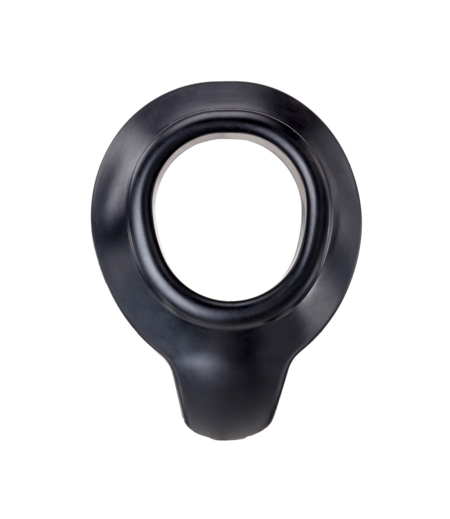 PerfectFitBrand PerfectFitBrand Comfort Cockring Zwart Met Perineum Stimulator - Regular