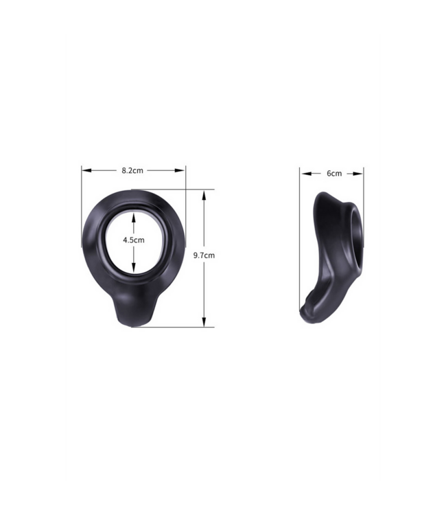 PerfectFitBrand Cock Armor Regular: Comfortable Black Plastic Cock Ring for Enhanced Pleasure