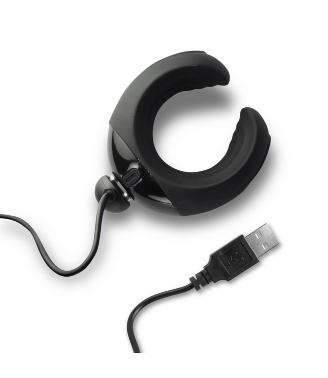 Rocks-Off Echo C-Shaped Vibrator - Ergonomic, Waterproof, 10 Speeds, Black