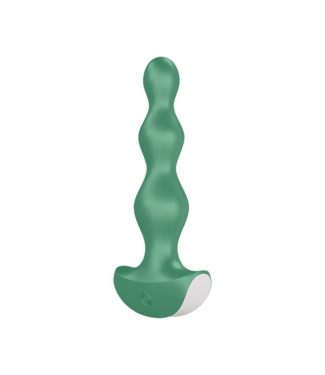 Satisfyer Satisfyer Siliconen Anale Plug 12,5 cm Groen Met 3 Oplopende Kralen En Vibratie