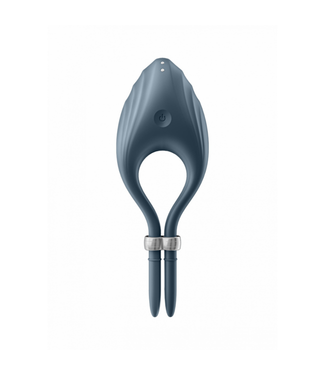 Satisfyer Satisfyer Verstelbare Vibraerende Penisring Met Ribbels Donkerblauw