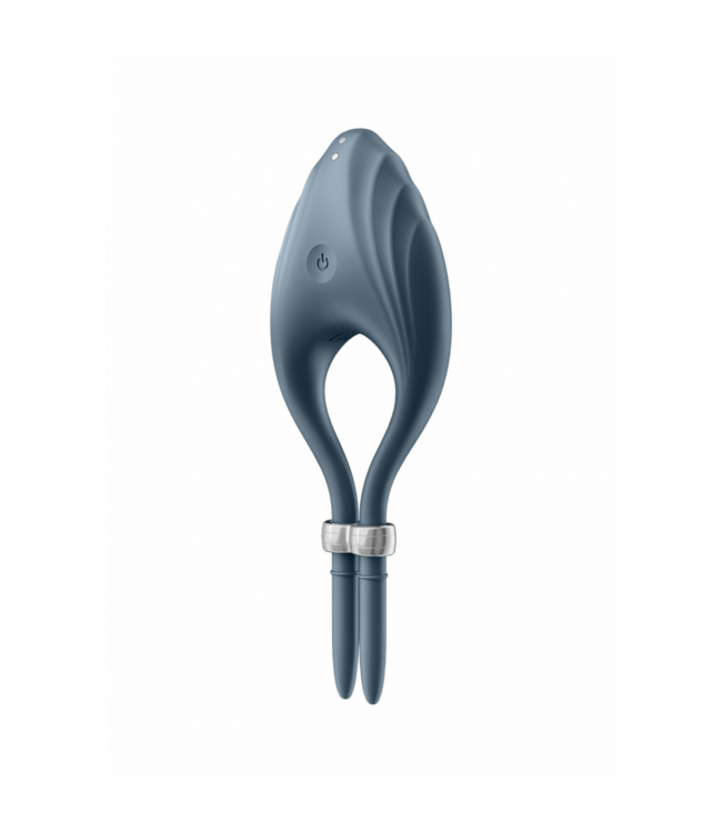 Satisfyer Satisfyer Verstelbare Vibraerende Penisring Met Ribbels Donkerblauw