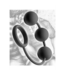 XR Brands Silicone Cock Ring with Weighted Balls for Enhanced Stimulation