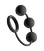 XR Brands Silicone Cock Ring with Weighted Balls for Enhanced Stimulation