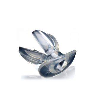 XR Brands Unique Expandable Transparent Anal Plug for Enhanced Sensation