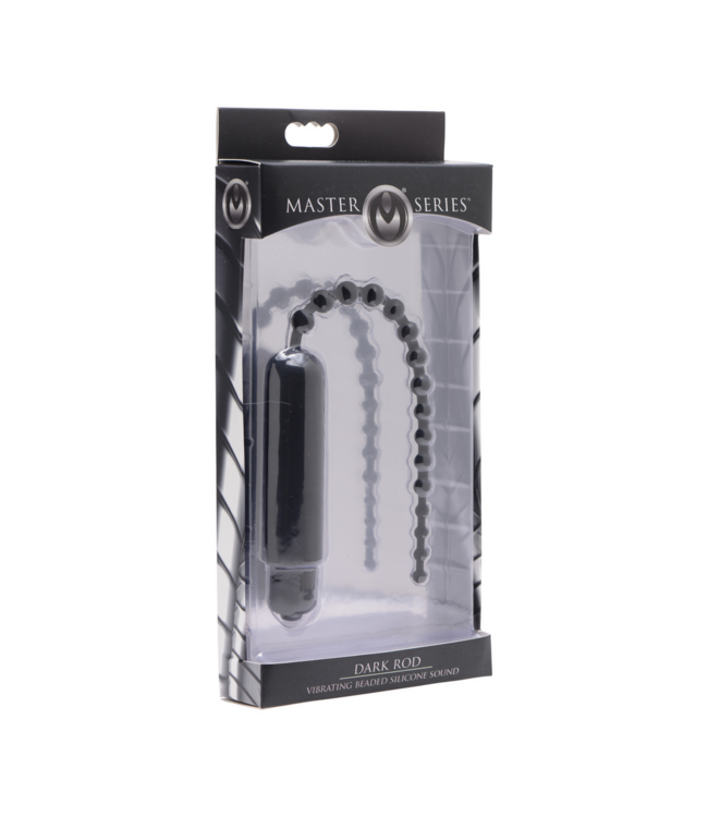 XR Brands Dunkler Urethral-Vibrator | Flexibler Perlen-Stimulator aus Silikon