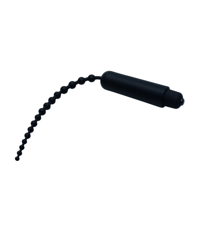 XR Brands Intense Dark Rod Vibrating Urethral Bead - Premium Silicone Stimulation