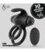 Crushious Thumper Remote Control Double Vibrating Cock Ring - Black Silicone