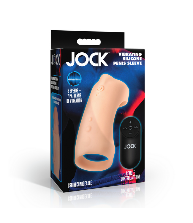 Curve Toys Siliconen Vibrerende Penis Sleeve Met 3 Snelheden, 7 Patronen En Afstandsbediening