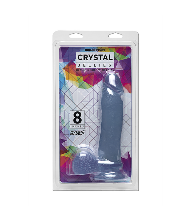 Doc Johnson Crystal Jellies Realistische Dildo Met Ballen 20 cm Transparant PVC
