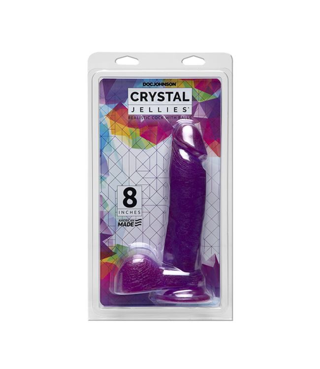 Doc Johnson Crystal Jellies 20 cm Realistische Dildo Met Zuignap En Levensechte Structuur