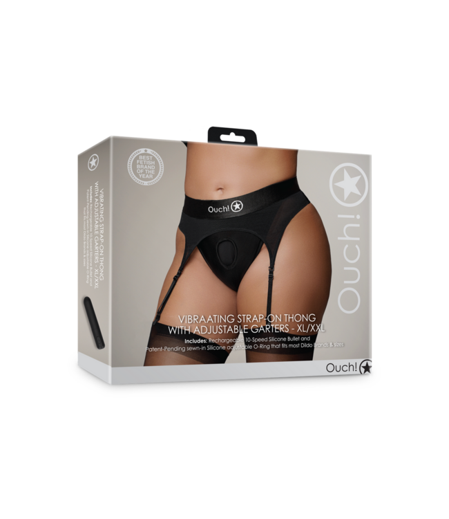 Ouch! Vibrierender Strap-on-Boxerslip XL/XXL – Komfort & Stimulation