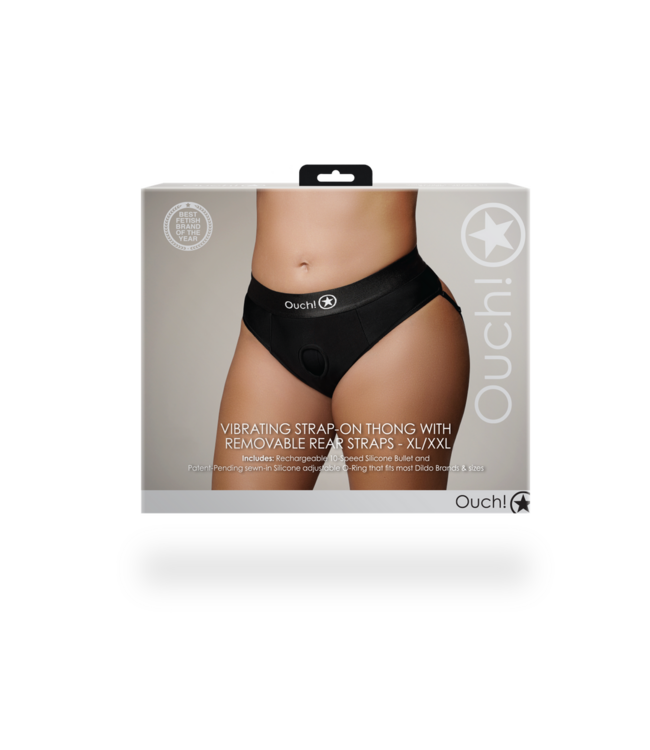 Ouch! Elegant Vibrating Strap-On Boxer XL/XXL - Comfort & Pleasure