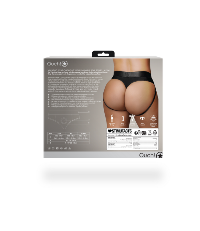 Ouch! Vibrierender Strap-on-Boxerslip XL/XXL Schwarz – Komfort und Stil vereint