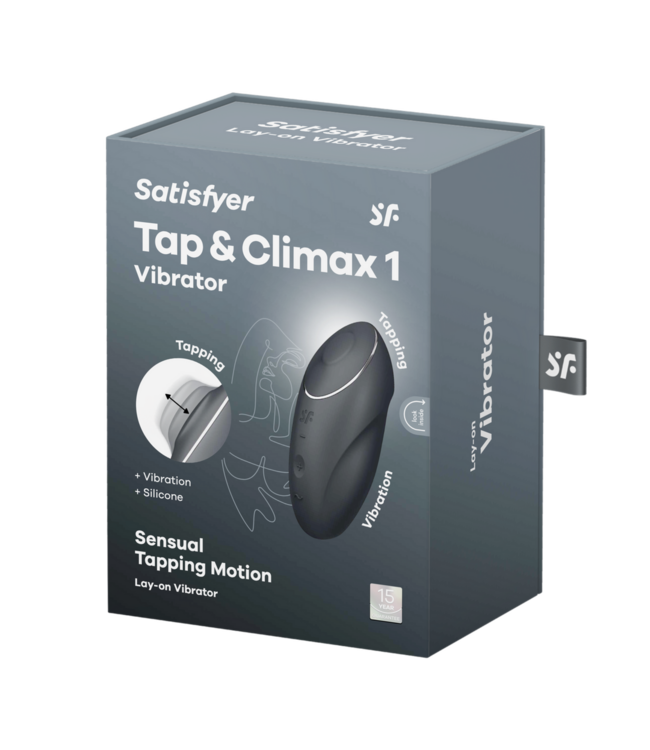 Satisfyer Satisfyer Tap Climax 1 Grey: Dual Vibrator with 22 Pleasure Settings