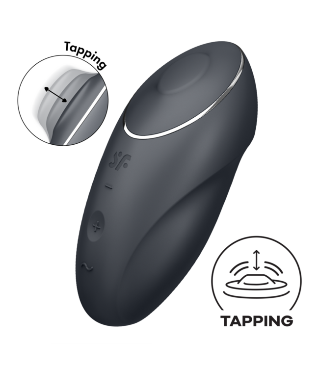 Satisfyer Satisfyer Duale Vibrator Tap & Pulse 11 Programma’s Waterdicht Grijs