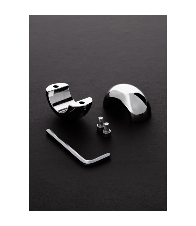 Steel by Shots Comfort & Style Stainless Steel Oval Ball Stretcher with Split Ring Design