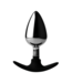 XR Brands Large Dark Intruder Anal Plug - Weighted Metal & Silicone for Intense Pleasure
