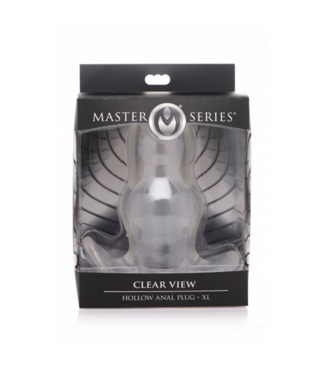 XR Brands Clear View Extra Large Hollow Anal Plug - 14.7 cm for Kinky Fun