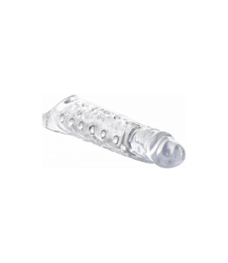 XR Brands Transparent Penis Sleeve - 3 cm Extension for Enhanced Firmness & Sensation
