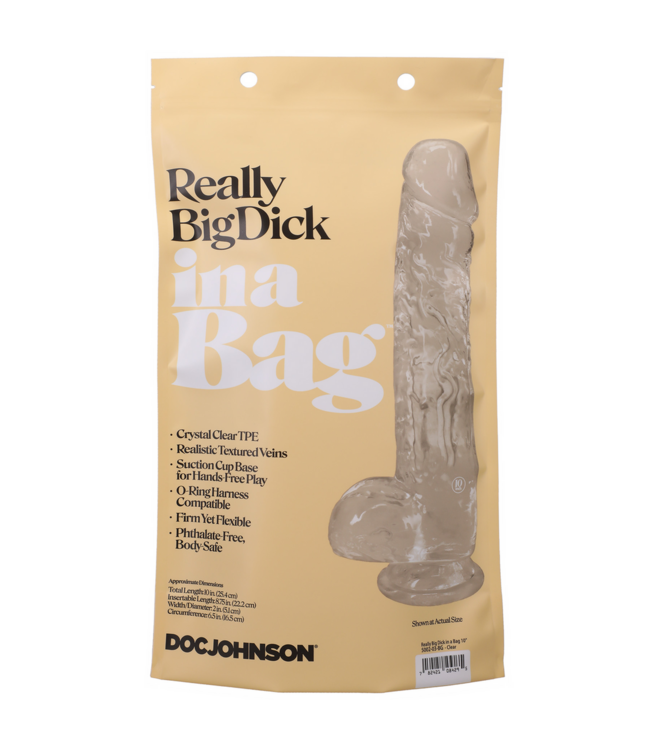 Doc Johnson Realistische 10'' Dildo met Suction Cup – Veilig & Handsfree Plezier!