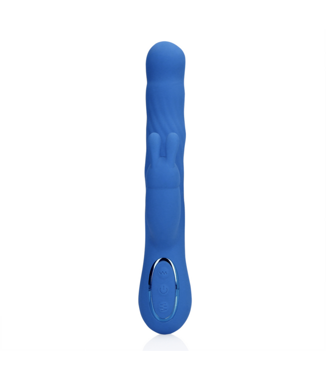 Loveline Wiggle Rabbit Vibrator Blue - Dual Stimulation for Intense Orgasms