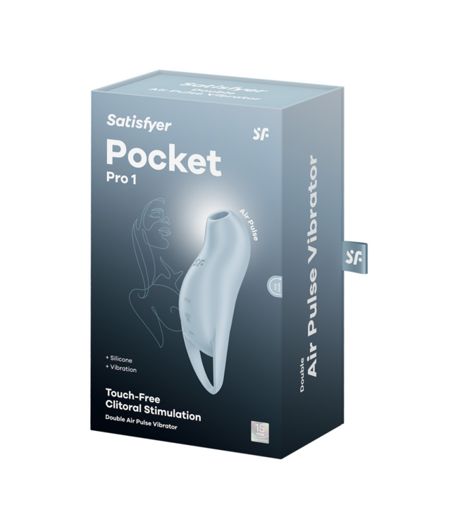 Satisfyer Pocket Pro 1 Blue - Compact Vibrator with Dual Motors & 23 Modes