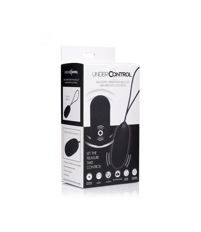 XR Brands Oplaadbare Siliconen Bullet Vibrator met Afstandsbediening - Compact Plezier