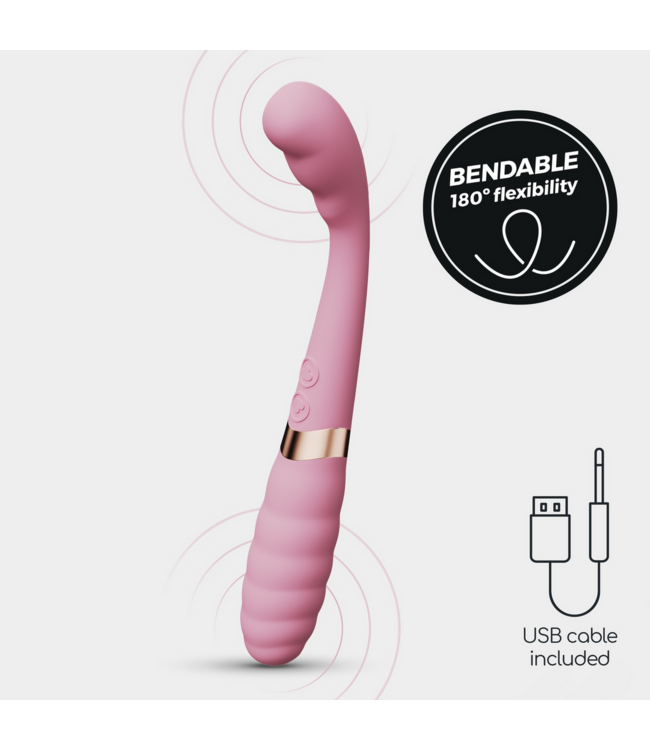 Crushious Pixie Doppelvibrator Rosa – 10 Vibrationsstufen, wasserdicht & USB-ladbar