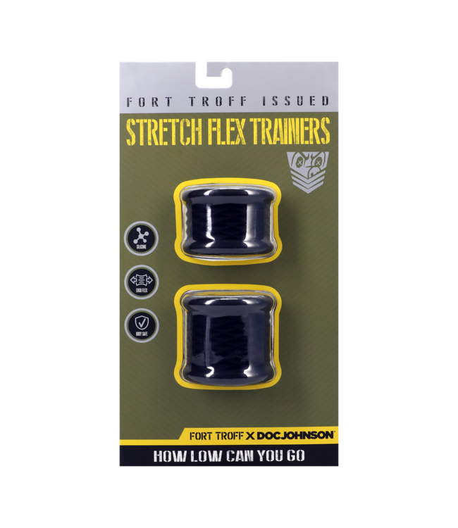 Doc Johnson Stretch Flex Trainers Zwart – Ergonomisch Comfort in Flexibel Silicone