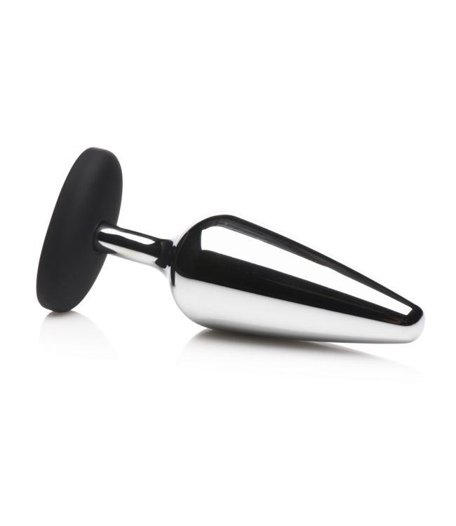 XR Brands Ondeugende Metaal & Siliconen Buttplug 13 cm - Perfect voor Avontuurlijke Nights