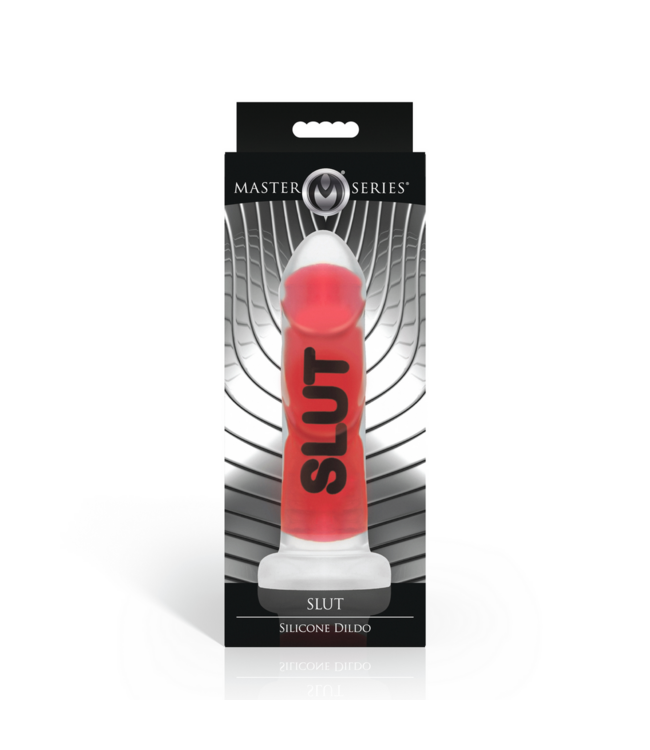 XR Brands Premium SLUT Siliconen Dildo Rood - Realistisch & Duurzaam 18,5 cm