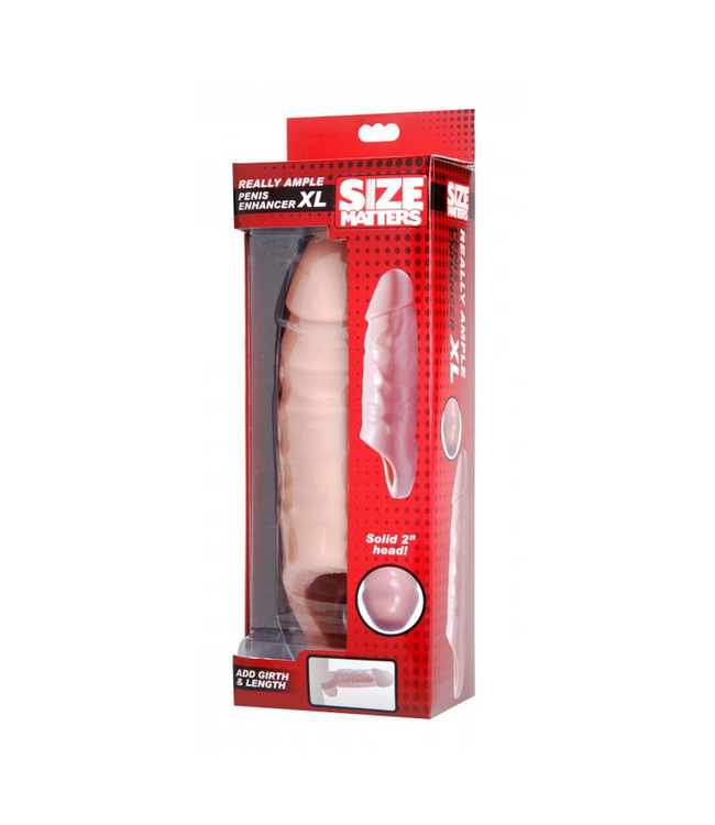 XR Brands Really Ample XL Penis Sleeve for Instant Length & Girth Enhancement