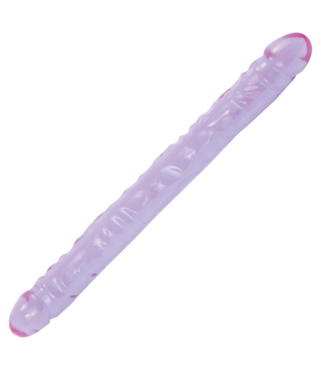 Doc Johnson Soft Flexible Double Dong 44.5 cm - Body-Safe, Veined Crystal Jellies