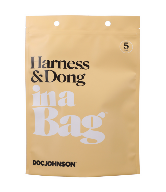 Doc Johnson Veganer Lederharnisch mit Silikondong – Bequem & stilvoll 12,7 cm