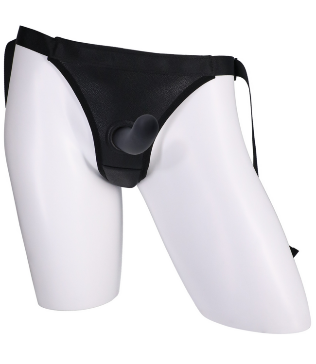 Doc Johnson Vegan Leather Harness with Slim Dong - Comfort & Style in One