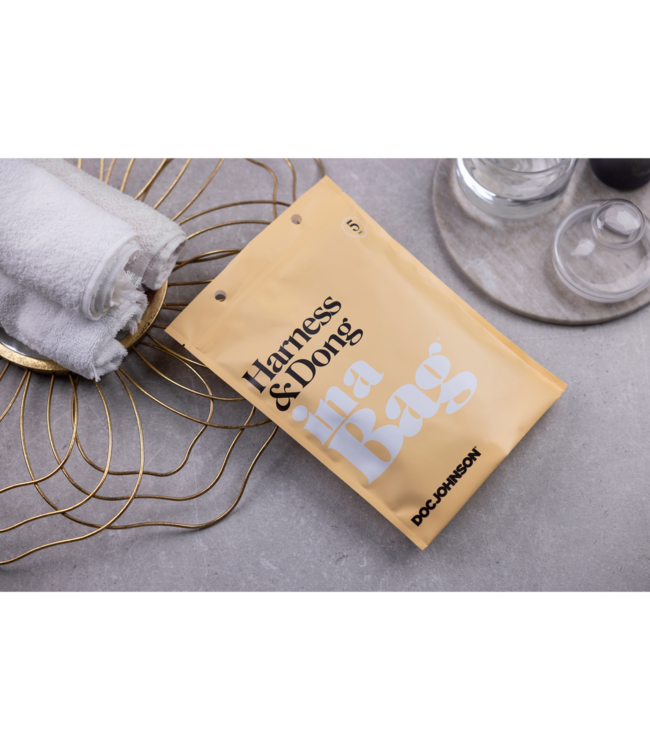 Doc Johnson Veganistisch Zwart Harnas met 12,7 cm Dong – Comfort & Stijl in Één