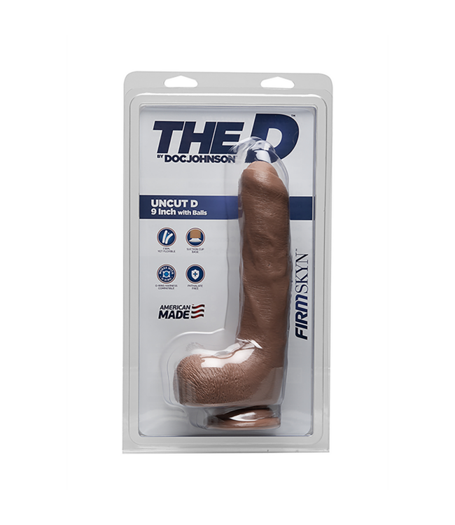 Doc Johnson Ontdek de Uncut D Dildo 22,1 cm | Realistisch met Flexibel FIRMSKYN