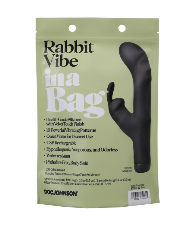 Doc Johnson Kompakter USB-Rabbit-Vibrator – Leise & kraftvoll für intensives Vergnügen