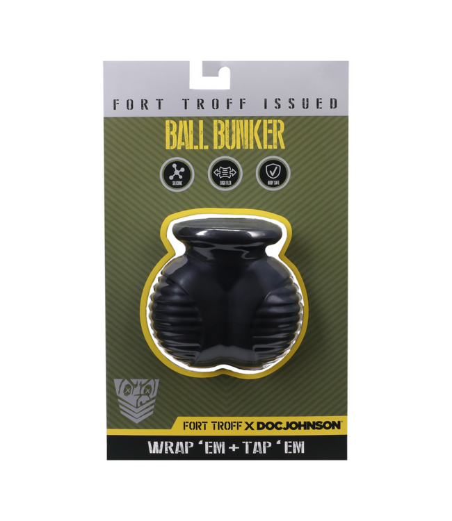 Doc Johnson Ball Bunker Zwart - De Ultieme Siliconen Balstrecher voor Comfort en Ondersteuning